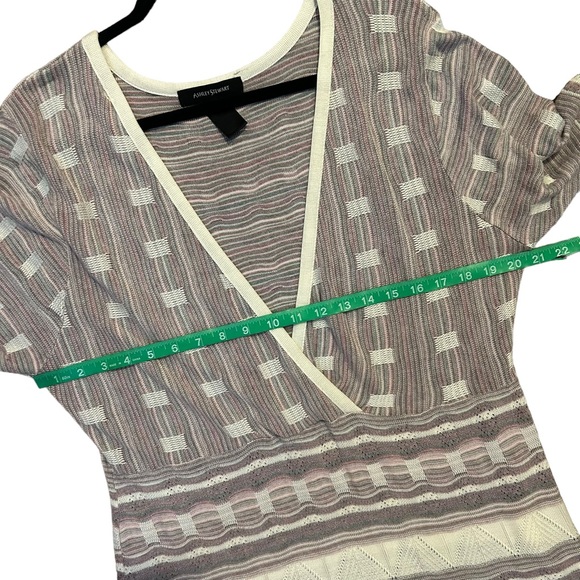 ASHLEY STEWART Long Sleeve Surplice Tunic Sweater 18/20 - Picture 9 of 10